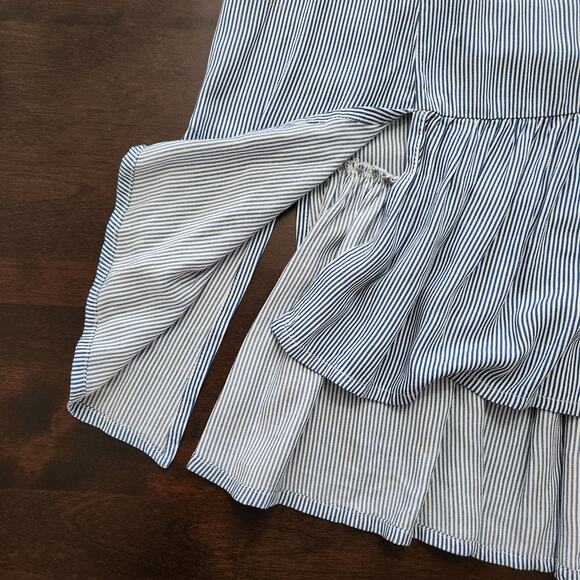 Alembika Stripe Button Down Tunic Blouse Size 4/Women's 12-14 - Picture 2 of 8